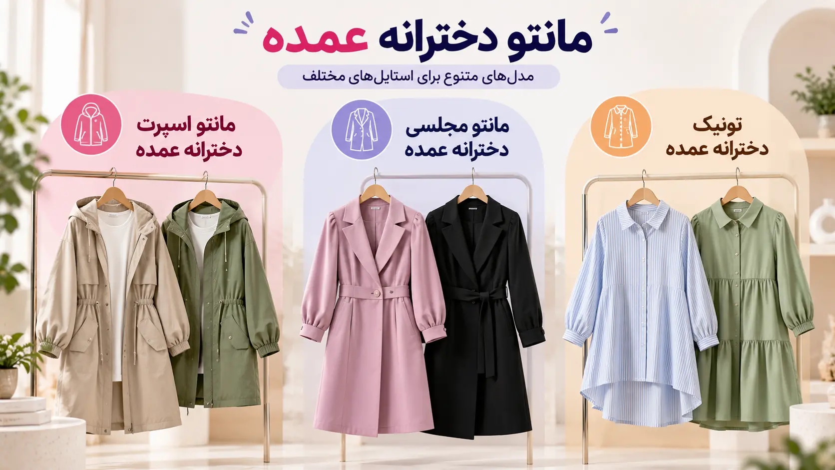 مانتو دخترانه عمده - لینک ویترین